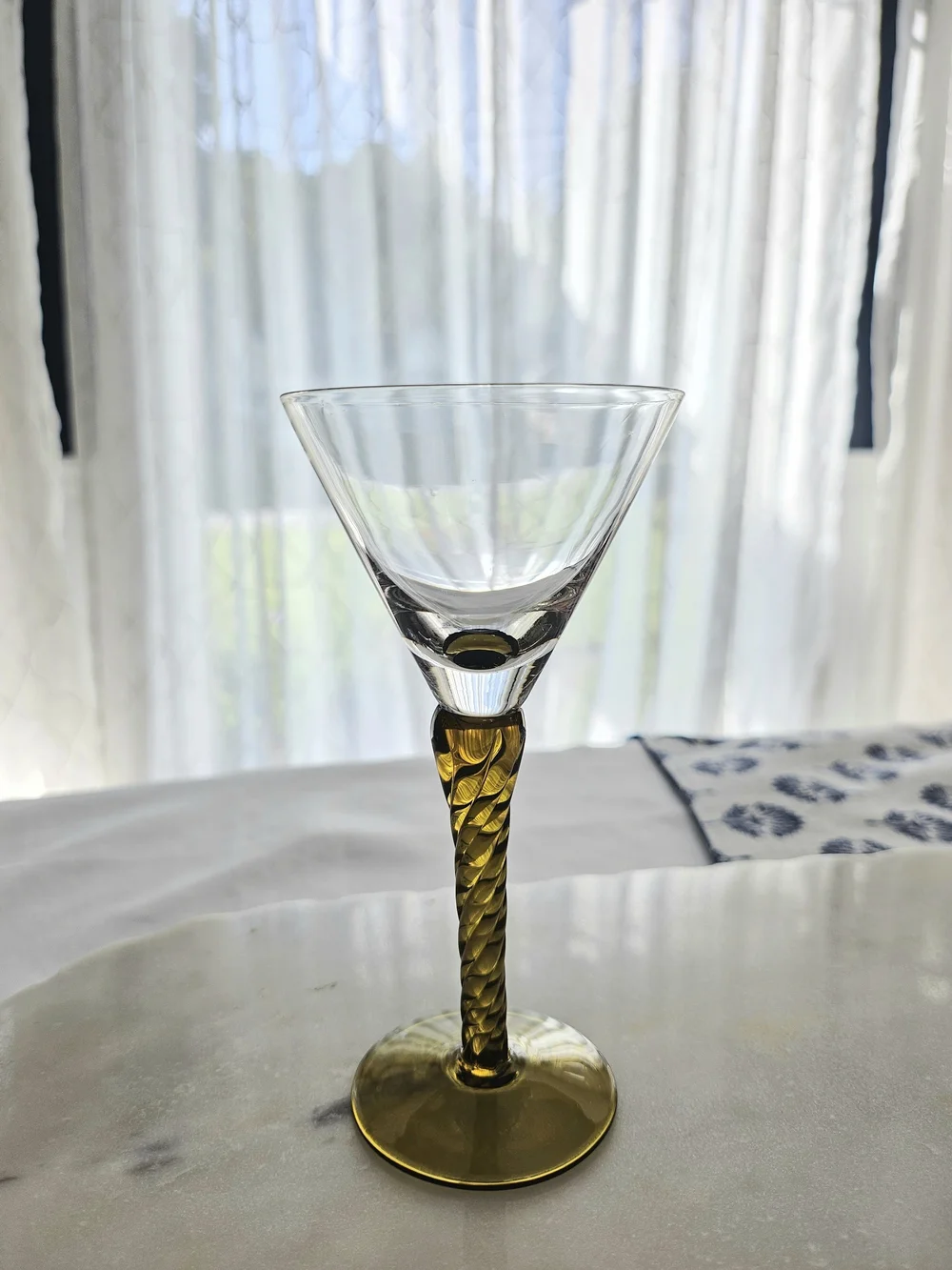 VTG The Bombay Company Colorful Twisted Spiral Stem Cordial Glasses Set of 5
